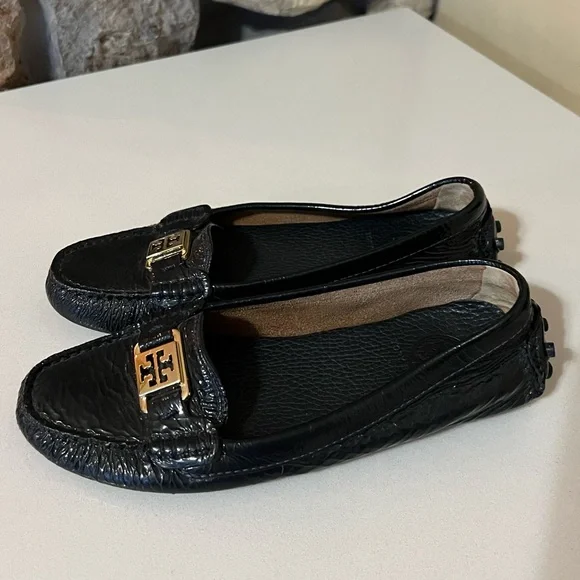 Tory Burch Kendrick Driver Loafers in Blue Size 7.5 - Picture 4 of 14
